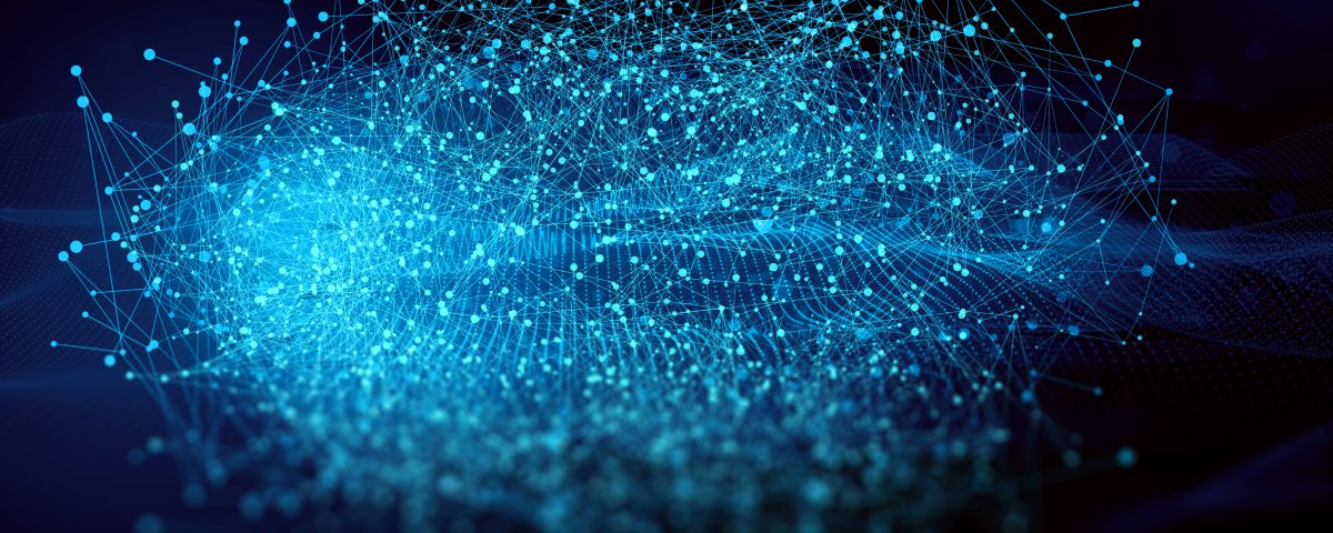 3D render of a low poly abstract background with shallow depth of field